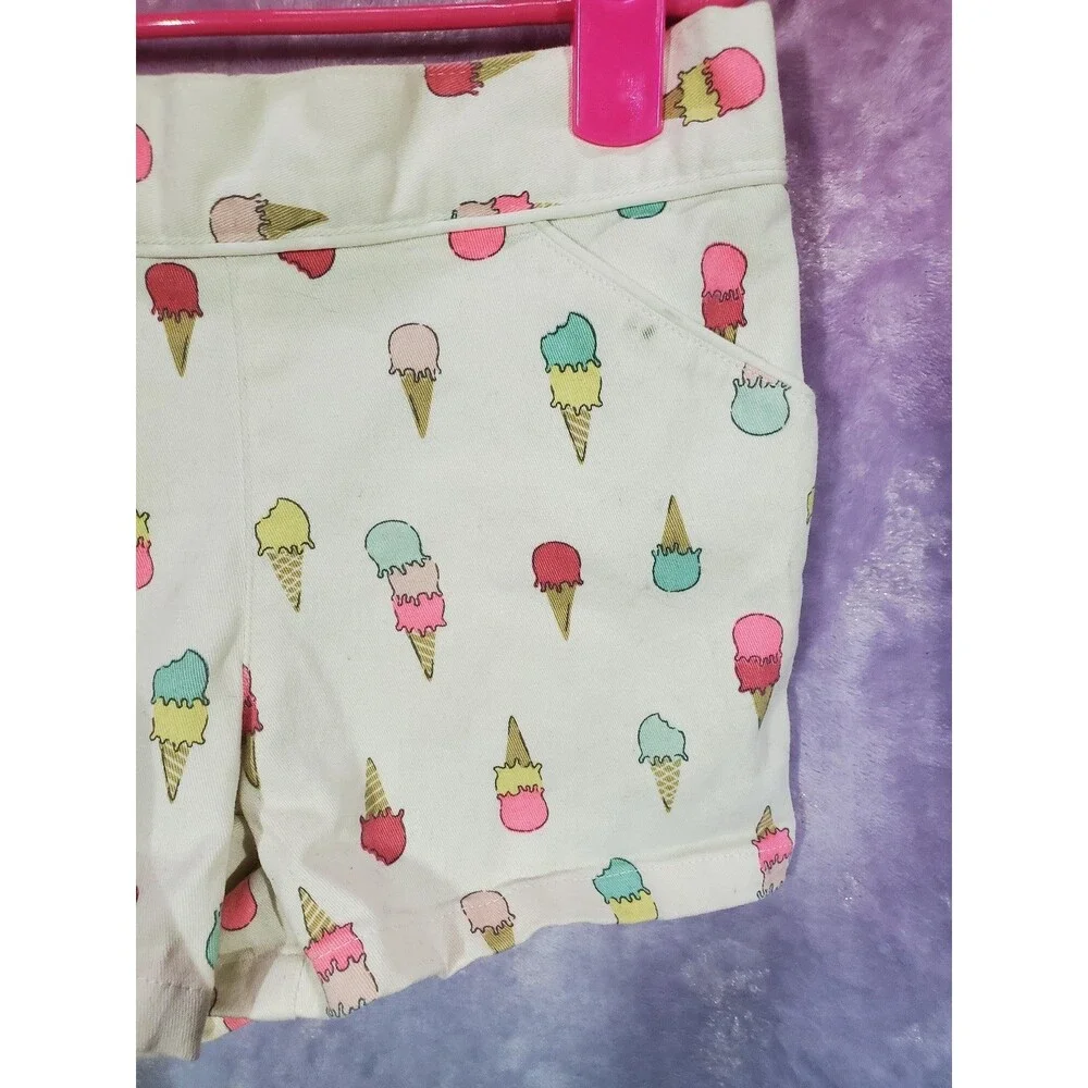 5T Gymboree White Multicolored Ice Cream Shorts